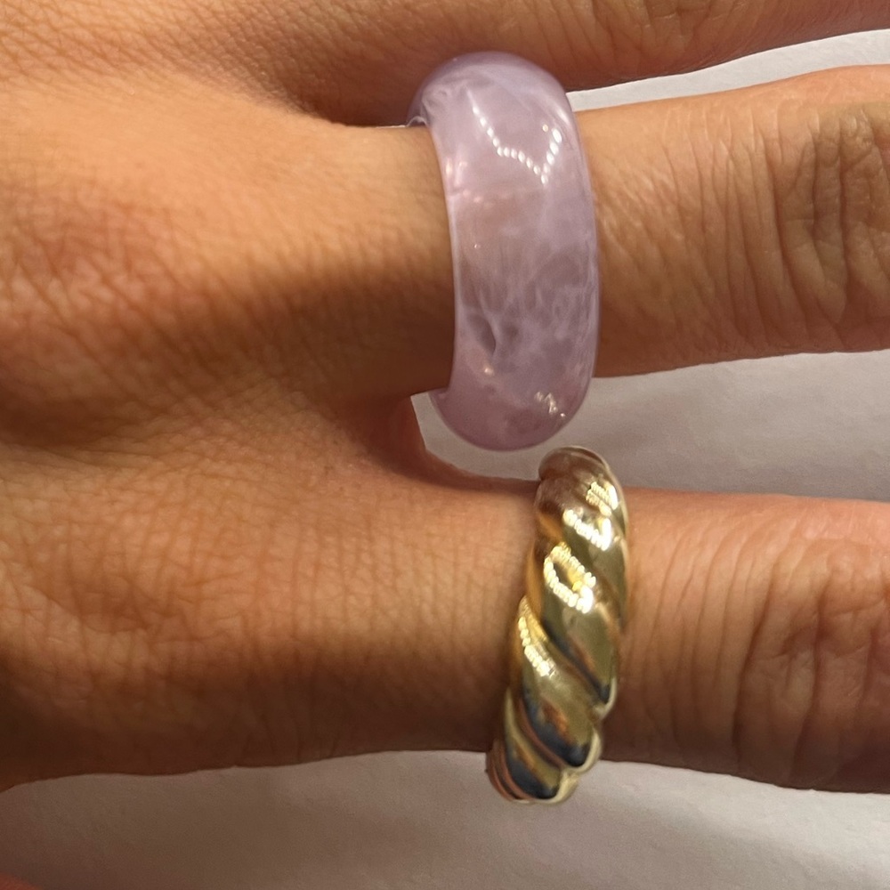 Princess polly gold baguette ring